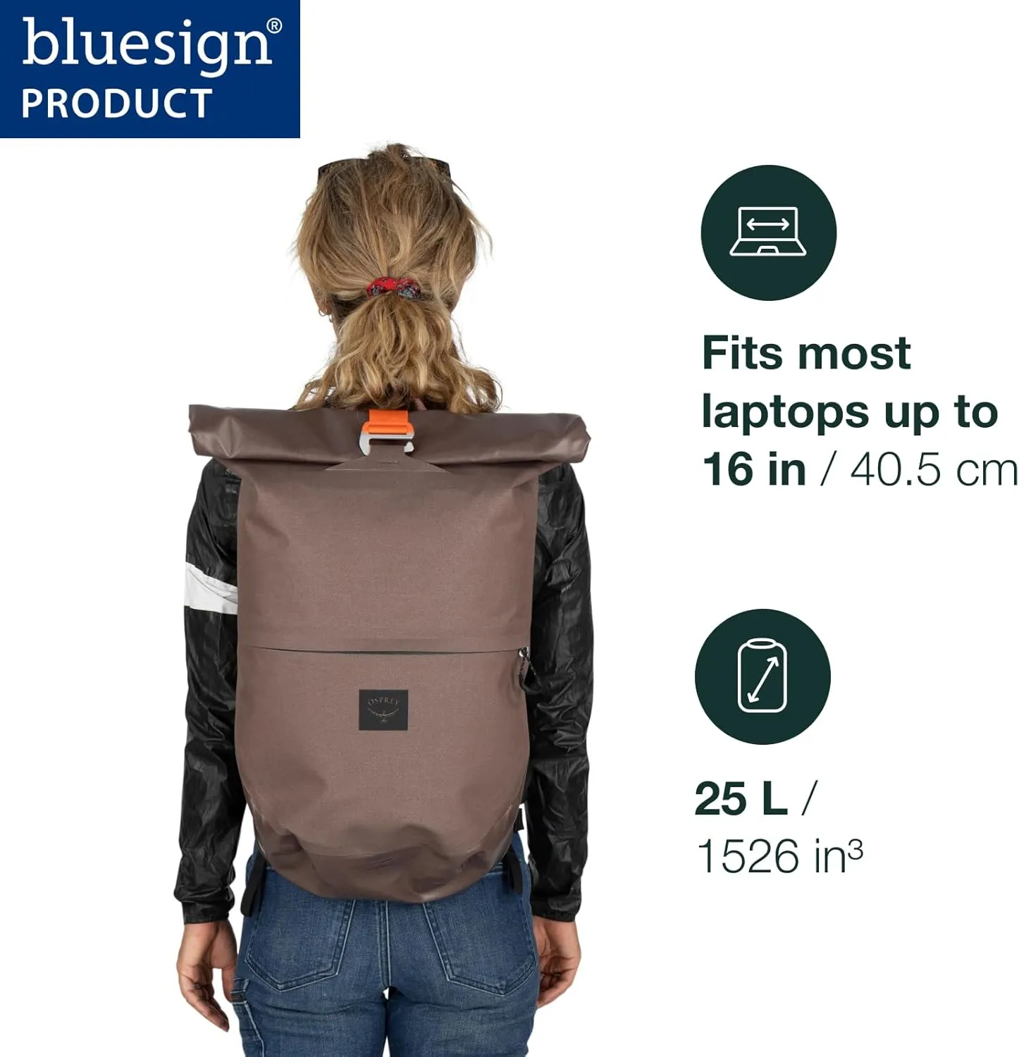 Osprey Metron 25L Waterproof Commuter Bike Backpack, Magma Brown