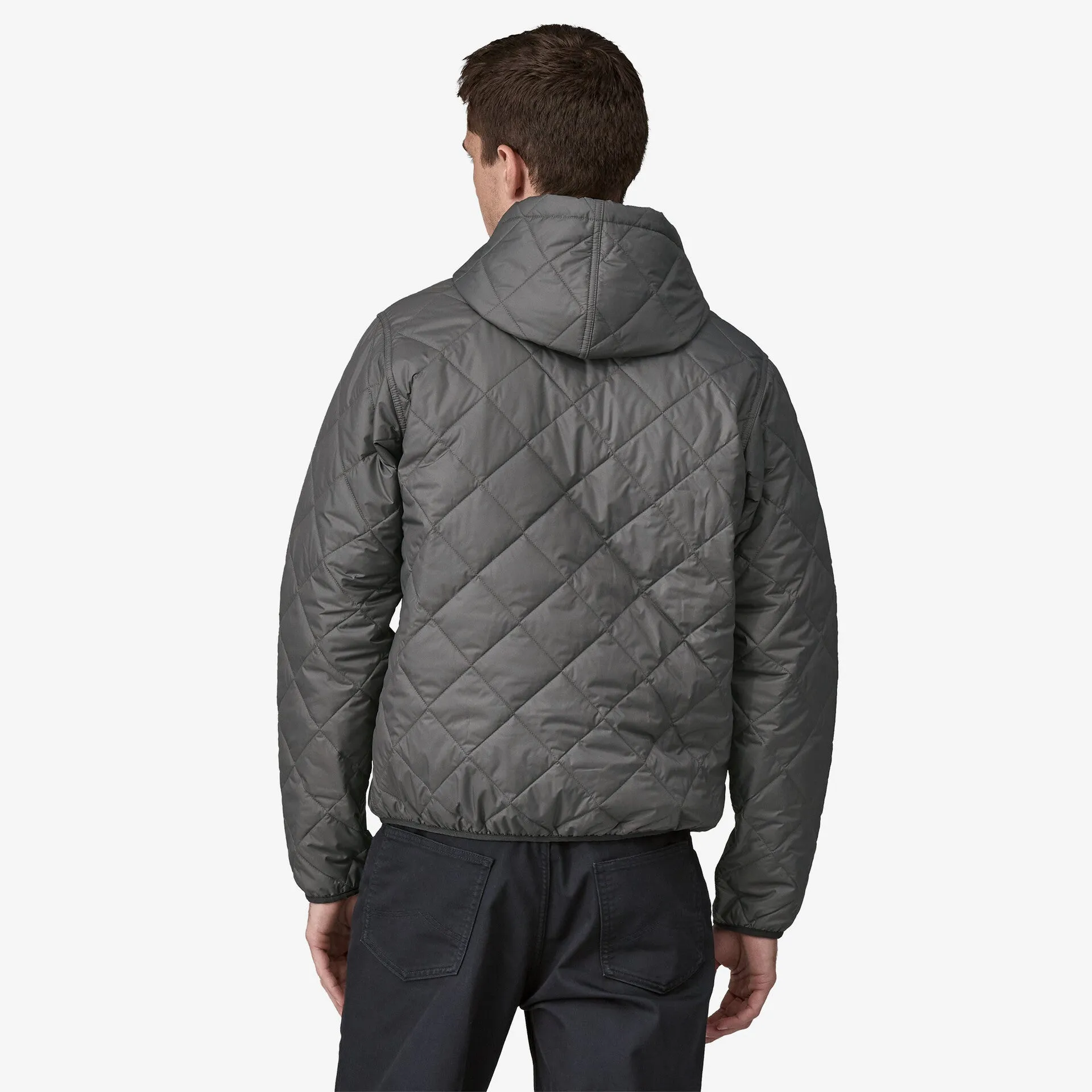 Patagonia Men's Diamond Quilted Bomber Hoody - NOBLE GREY
