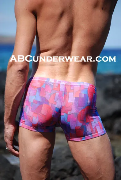 Pink Graphic Men's Net Pouch Short 3XL Clearance