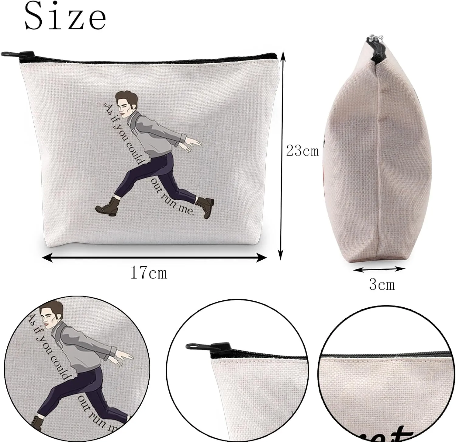 POFULL Movie inspired Gift As If You Could Out Run Me Cosmetic Bag (Out Run Me Bag)