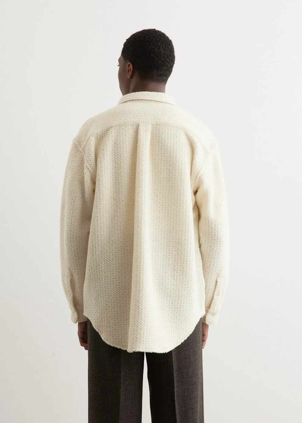 Regular Collar Waffle Shirt