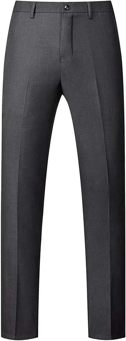 Rogers & Morris Suits for Men Slim fit 3 Piece Solid Essential One Button Suit Set Blazer with Pants and Vest