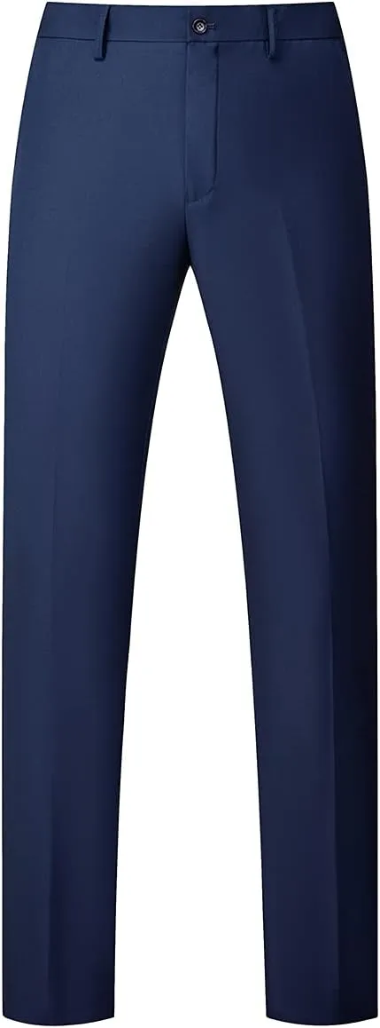 Rogers & Morris Suits for Men Slim fit 3 Piece Solid Essential One Button Suit Set Blazer with Pants and Vest