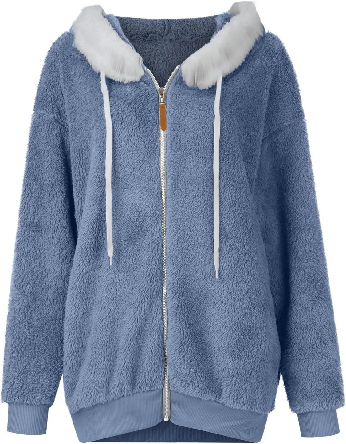 Sherpa Jacket Women Fleece Zip Up Jacket Winter 2024 Trendy Fuzzy Warm Hoodie Outerwear Coat with Pockets