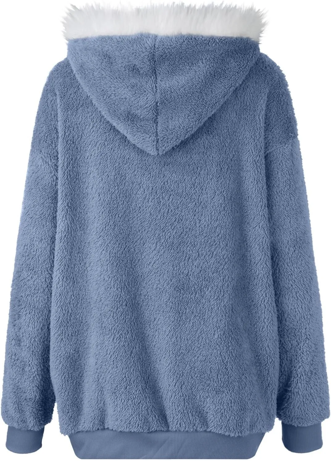 Sherpa Jacket Women Fleece Zip Up Jacket Winter 2024 Trendy Fuzzy Warm Hoodie Outerwear Coat with Pockets