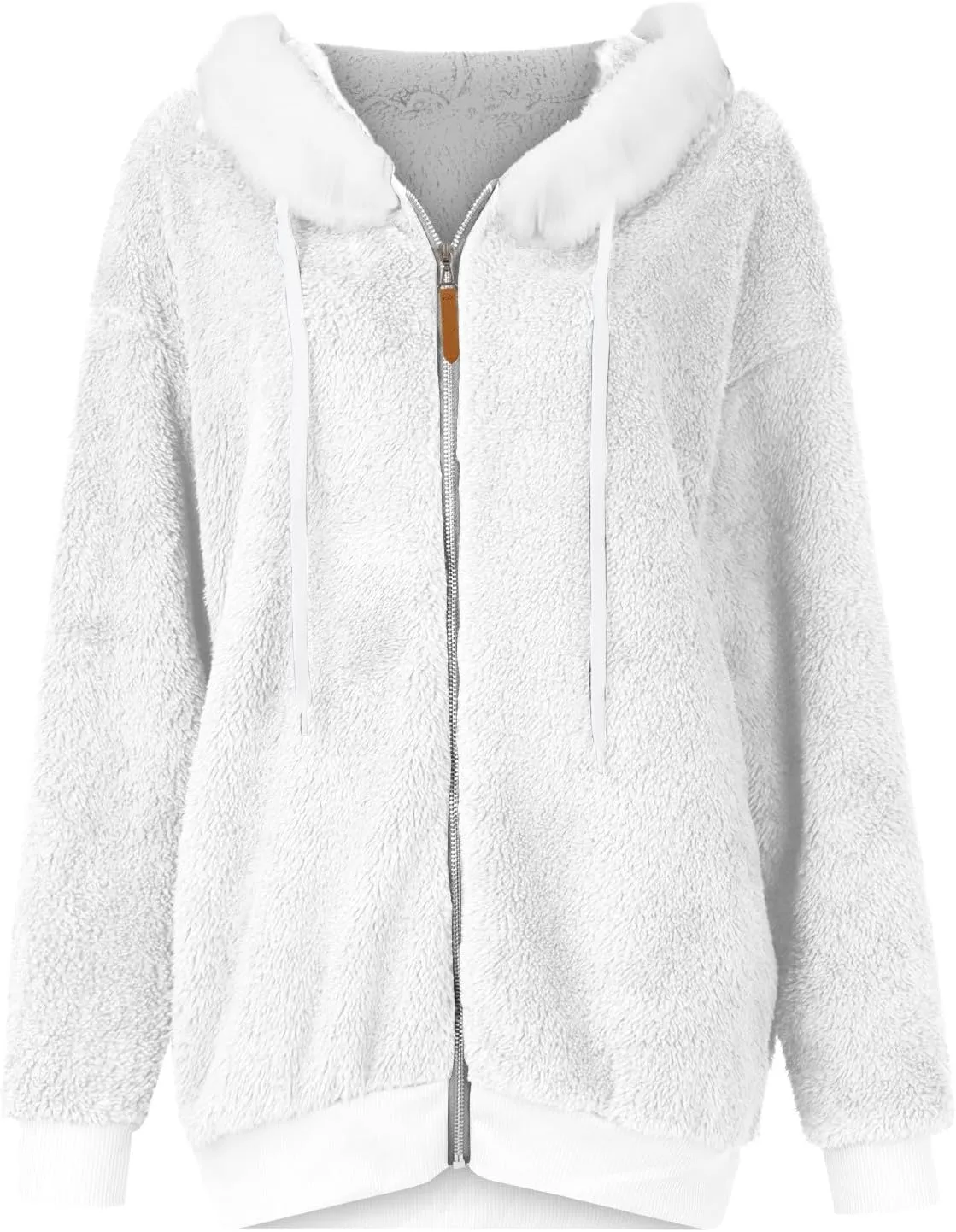 Sherpa Jacket Women Fleece Zip Up Jacket Winter 2024 Trendy Fuzzy Warm Hoodie Outerwear Coat with Pockets