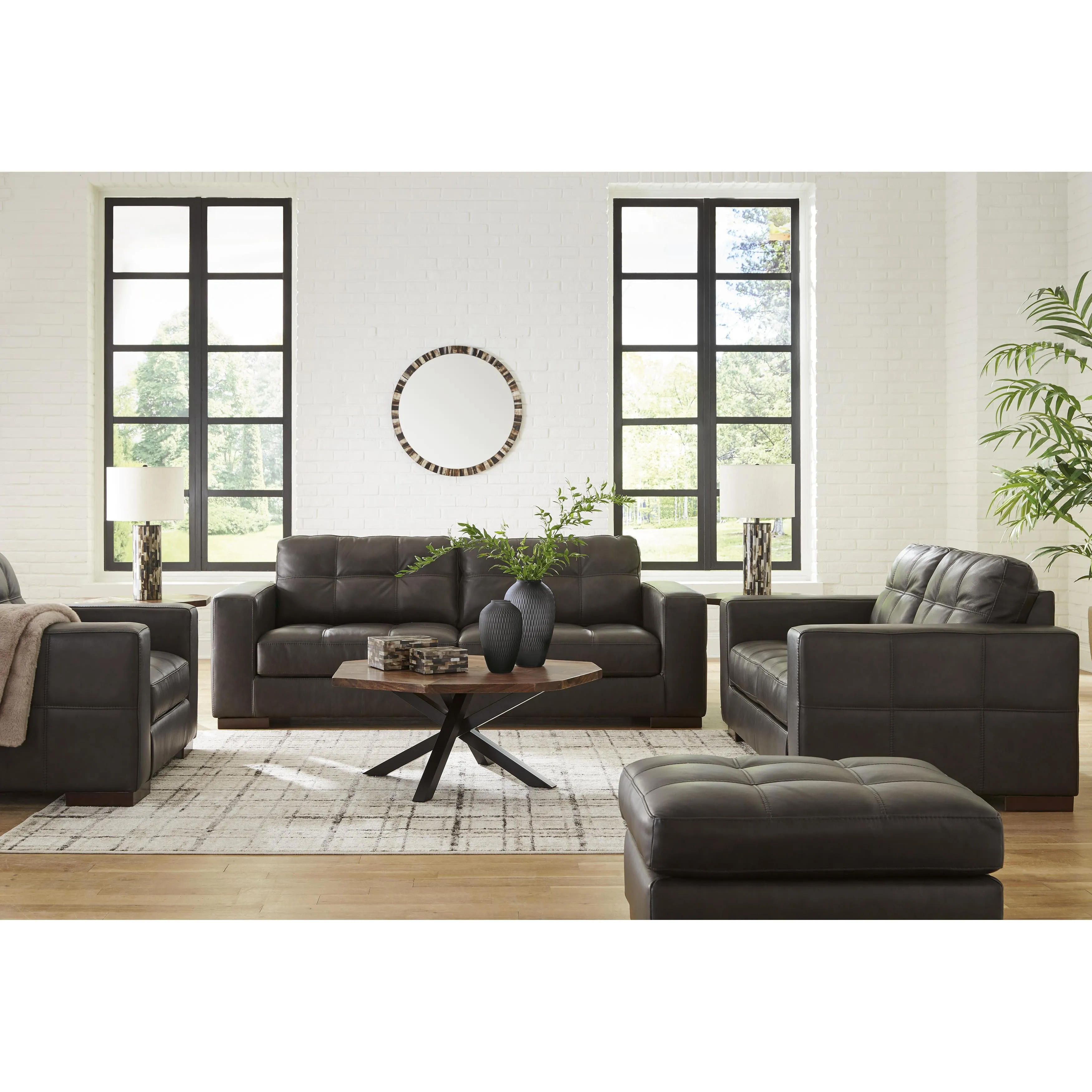 Signature Design by Ashley Luigi Stationary Leather Match Chair 5650623