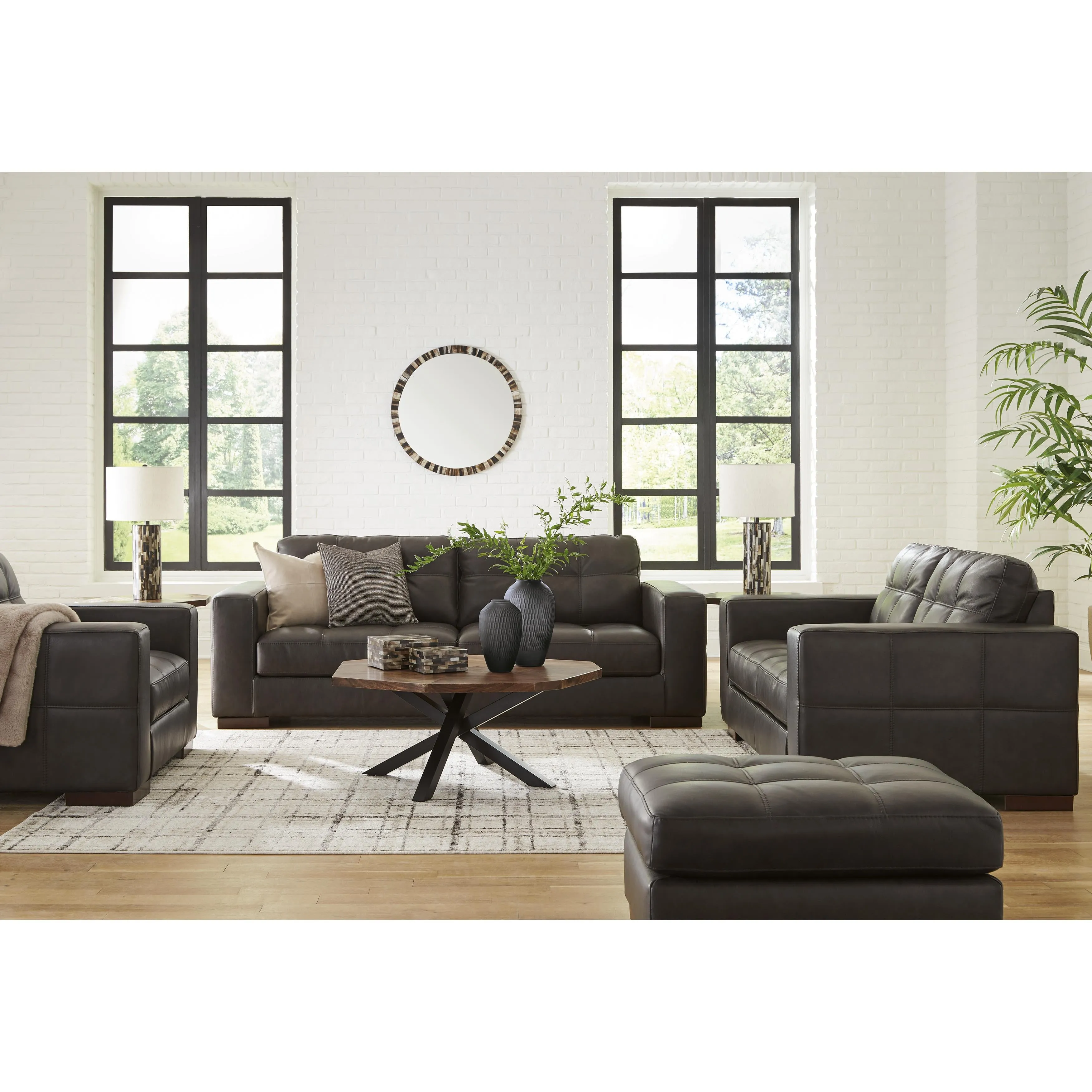 Signature Design by Ashley Luigi Stationary Leather Match Chair 5650623