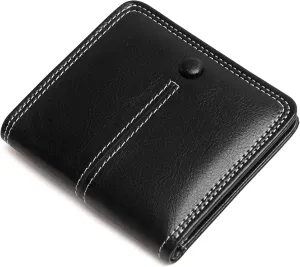 Slim Wallet for Women RFID Wallet Women Small Wallets Woman Thin Credit Card Holder RFID Blocking Bifold Compact Pocket Ladies Leather Black Mini Purse