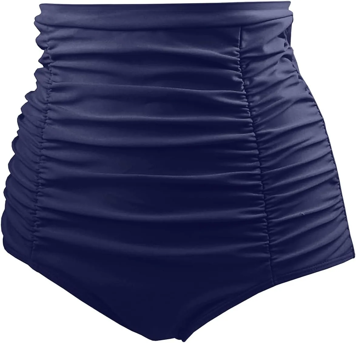 Tempt Me Women's High Waisted Swimsuit Bottom Tummy Control Ruched Bikini Bottom Vintage Swim Bottom Tankini Briefs
