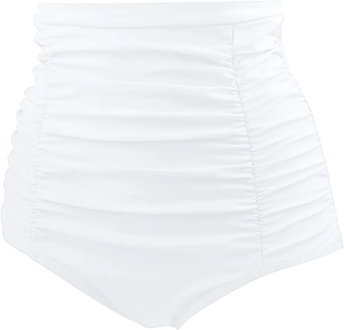 Tempt Me Women's High Waisted Swimsuit Bottom Tummy Control Ruched Bikini Bottom Vintage Swim Bottom Tankini Briefs