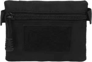 Topyond Small Coin Pouch, Black Nylon Coin Purse Waist Wallet, Compact and Durable Portable Storage Bag for Outdoor Travel and Adventures