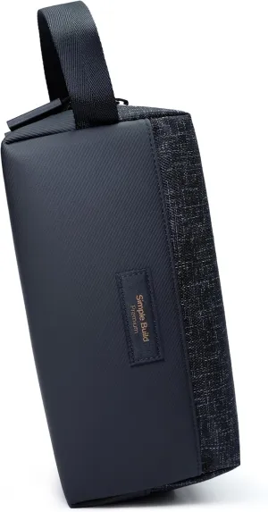 Travel Toiletry Bag for Men Waterproof Shaving Kit Compact Dopp Bag Toiletries Organizer for Accessories and Essentials - Black/Medium