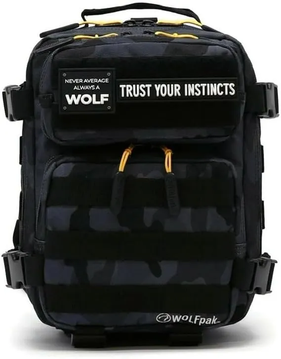 WOLFpak 9L Backpack Mini (Black Camo Orange) Small Tactical Backpack  9L EDC Daypack, Compact & Water-Resistant Bag for Gym, Hiking, Commuting