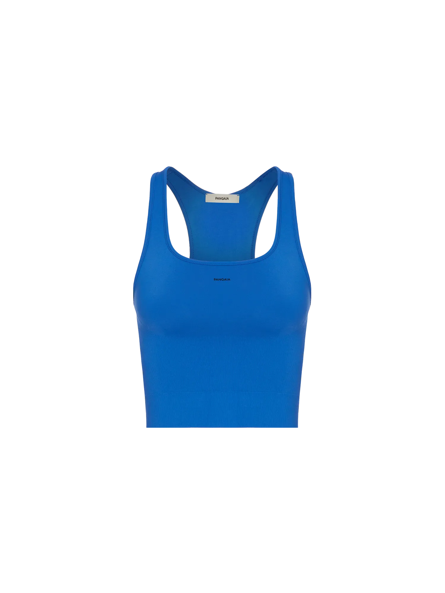 Women's Plant-Stretch Compressive Ribbed Tank Top—Cobalt Blue