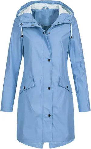 Womens Rain Jacket Fall Fashion 2024 Casual Zip Up Hooded Raincoat Travel Hiking Waterproof Windbreaker Outerwear