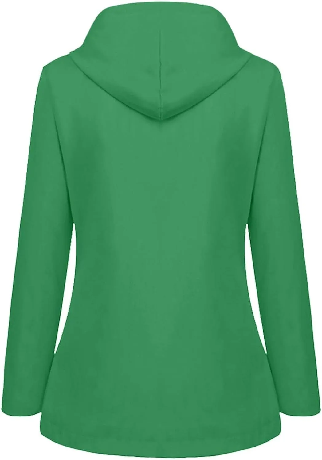 Womens Raincoat Casual Zip Up Hoodie Rain Jacket Fall Winter Windbreaker Outdoor Trench Coat Travel Waterproof Coats
