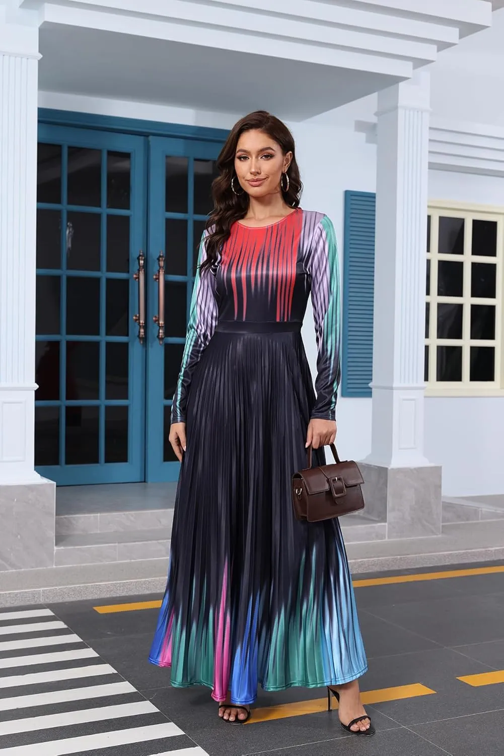 Women's Summer Floral Spaghetti Strap Long Maxi Dresses Low-Cut Bohemian Beach Sundress