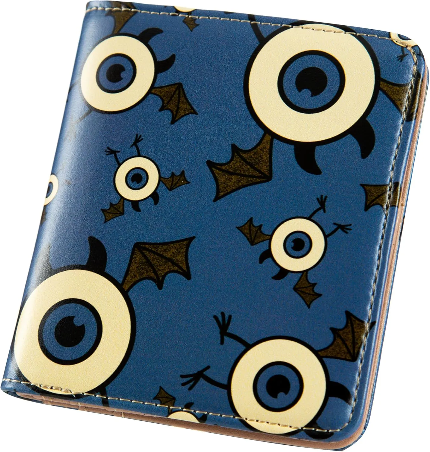 Womens Walle Rfid Blocking Small Compact Bifold Pocket Wallet Women travel mini wallet Ladies Purse with ID Window (Cute Bat)