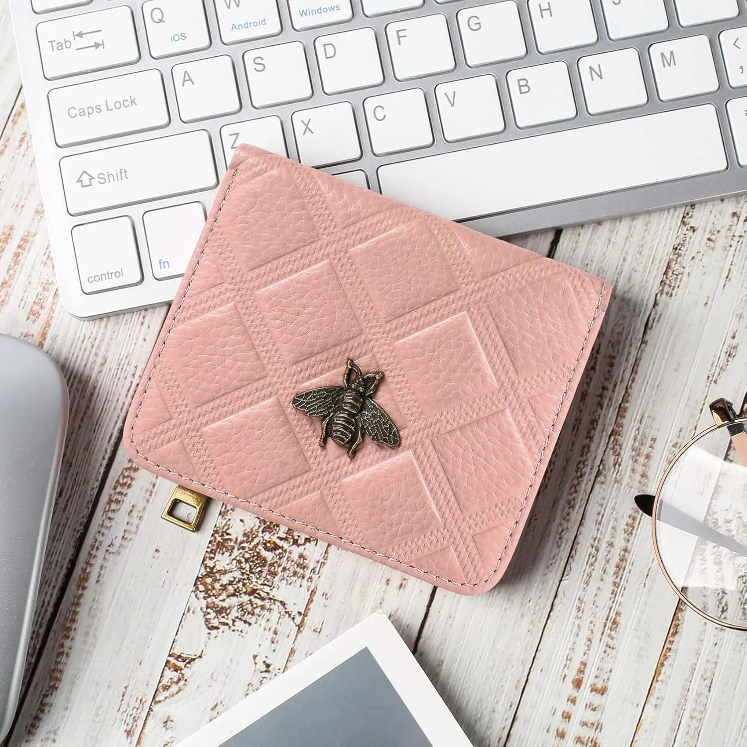 Womens Wallet RFID Blocking Small Compact Bifold Genuine Leather Pocket Wallet Mini Wallets for Women Ladies Purse