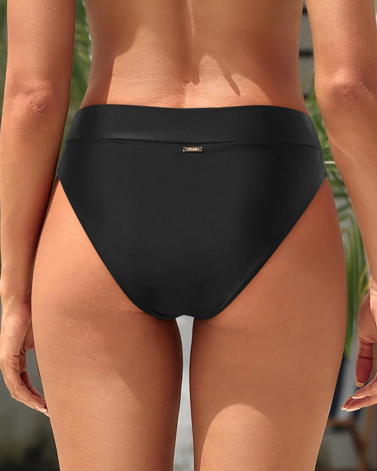 Zmart Women V Cut Cheeky Bikini Bottom - High Cut Bathing Suit Bottom Mid Rise Swim Bottoms Swimsuit